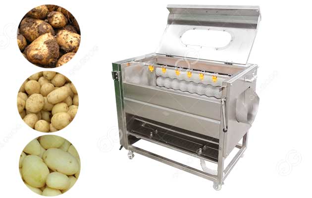 potato washing peeling machine