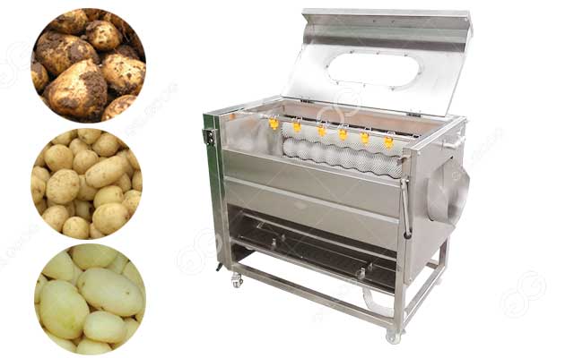 Potato Washing and Peeling Machine with Excellent Processing Result