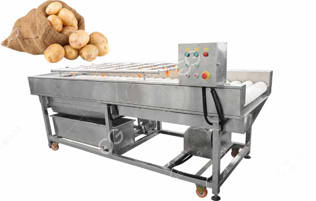 Brush Roller Potato Washing Machine With Parallel Type