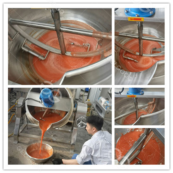 tomato paste cooking pot