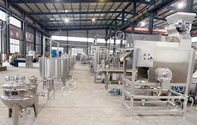 Small scale passion fruit juice processing line in Uganda