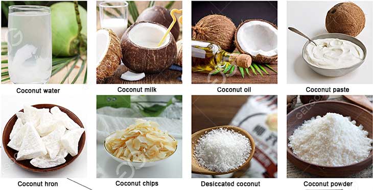 Coconut processed final products