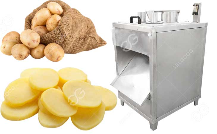 Potato chips cutting machine