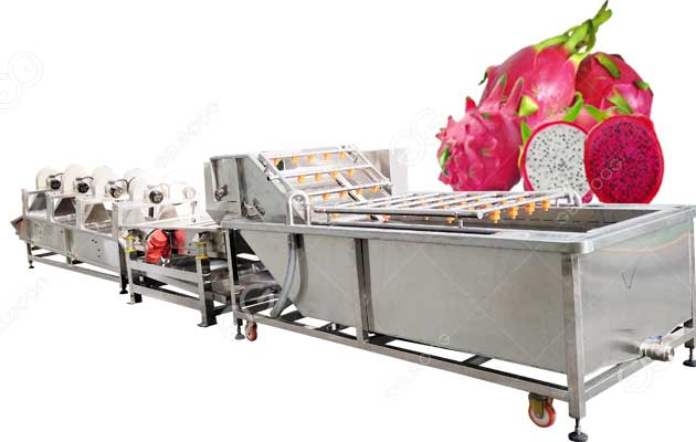 Automatic Dragon Fruit Cleaning Drying Line Grading Machine