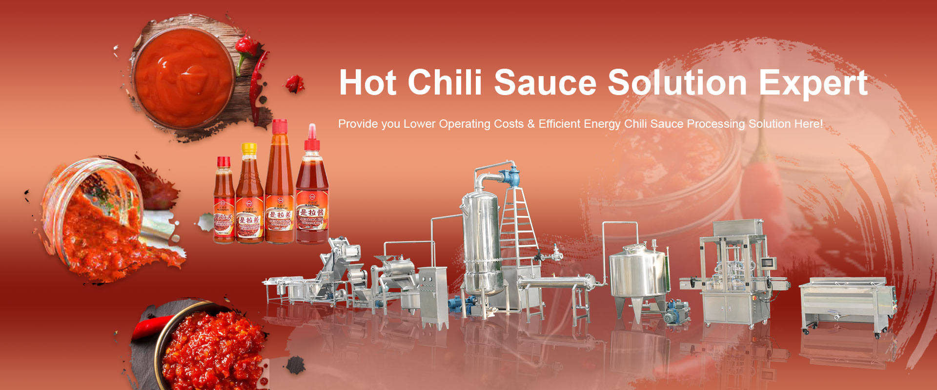 chili sauce processing plant banner