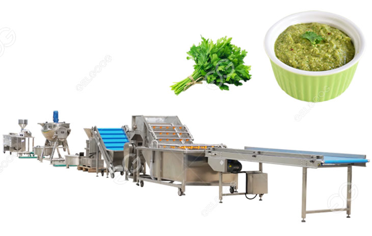 coriander chutney processing line