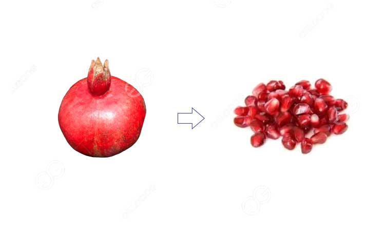 how are pomegranates deseeded in a factory