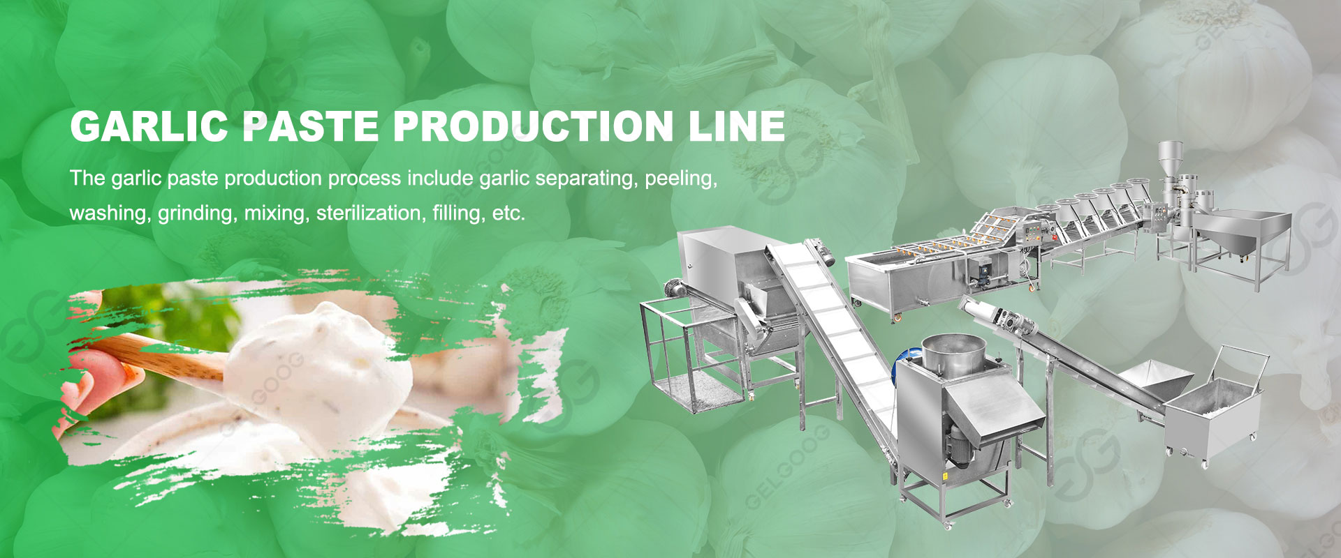 lini produksi saus bawang putih