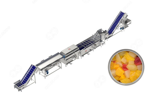 canned peaches production line