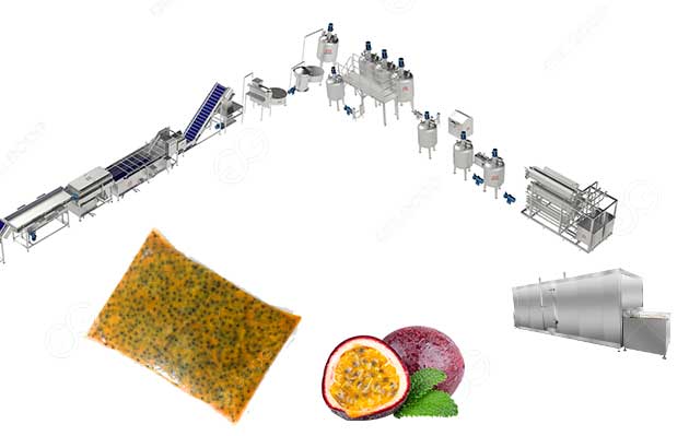 frozen passion fruit pulp processing line